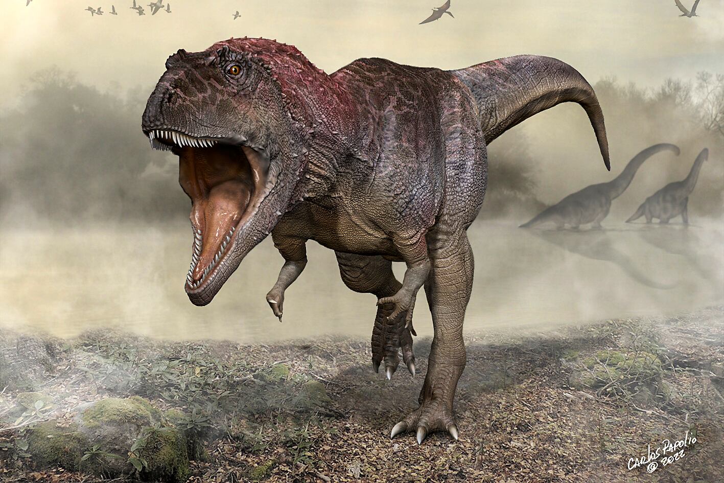 Meraxes Gigas, una nueva especie de dinosaurio carnívoro gigante hallada en la provincia de Neuquén.