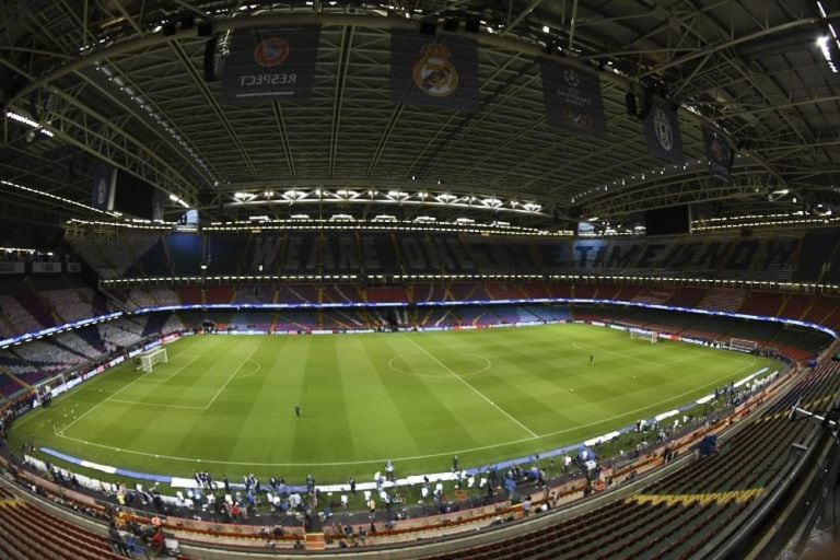 El Millennium Stadium de Cardiff espera mañana por Juventus y Real Madrid.