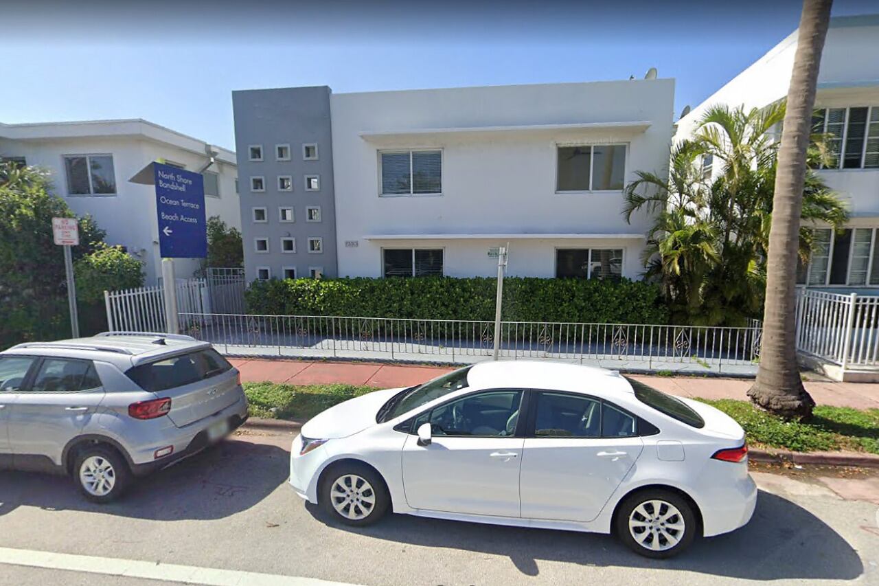 El edificio en el que vivía Delfina en Miami.