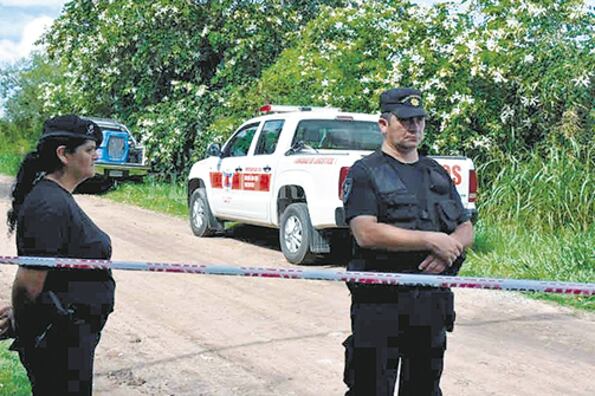 El sector de la ruta provincial 6 donde fue hallado el cuerpo de Agustina cubierto con bolsas y ramas.