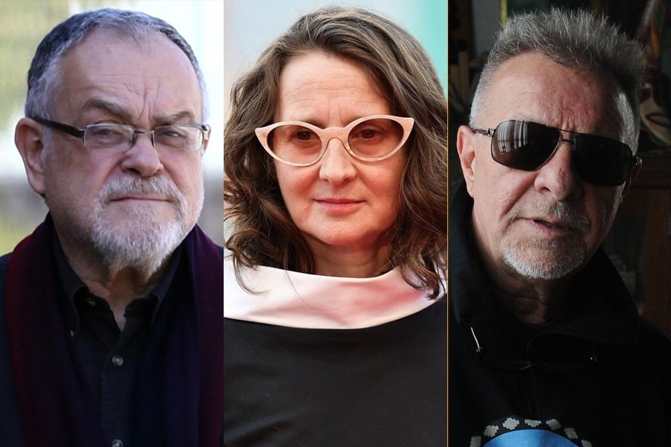 Mempo Giardinelli, Lucrecia Martel y León Gieco, firmantes de la carta.