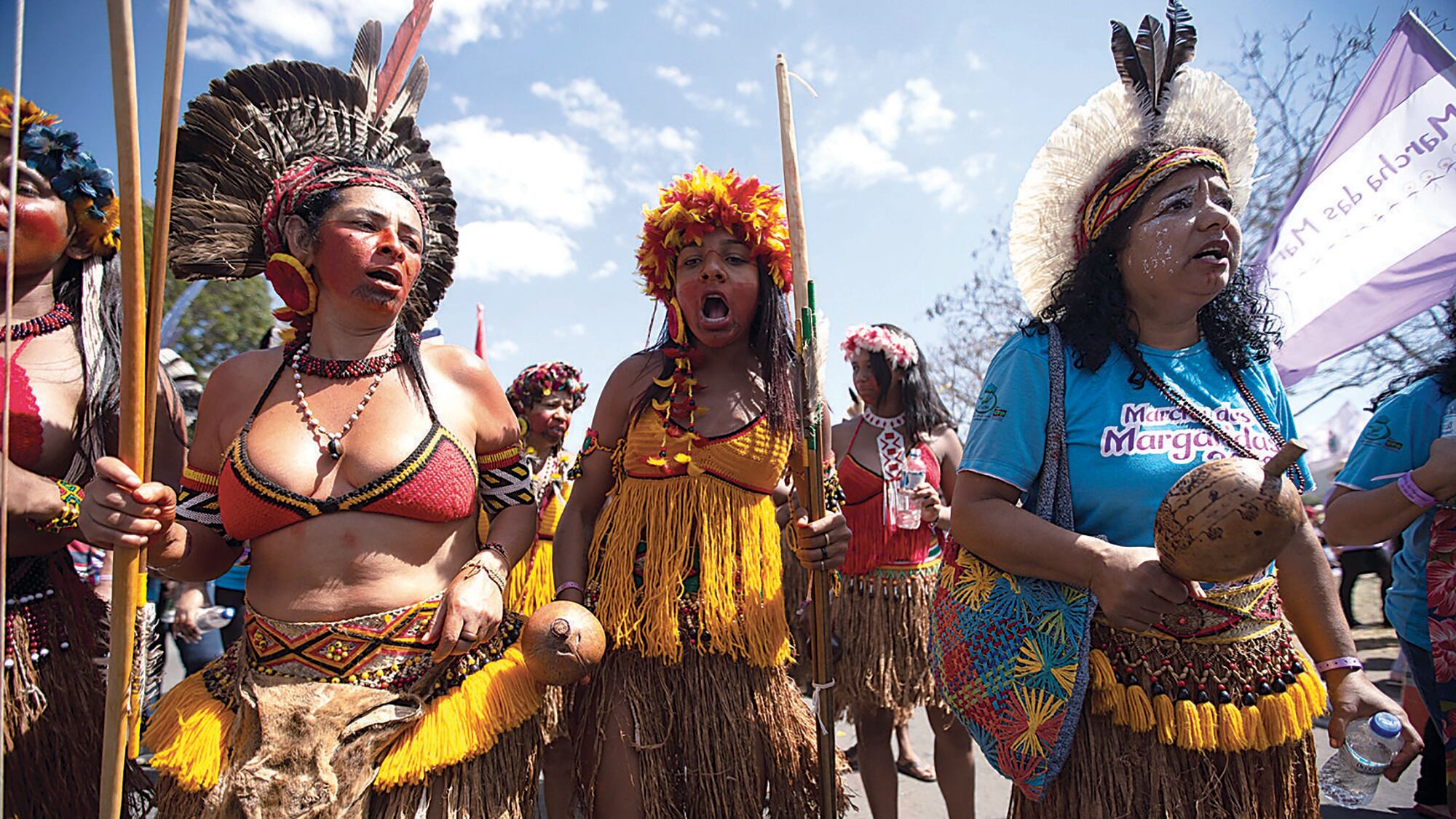 Marcha de Mujeres Indígenas en Brasil