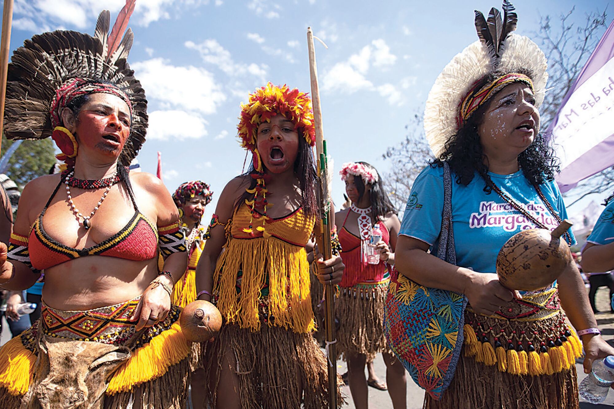 Marcha de Mujeres Indígenas en Brasil
