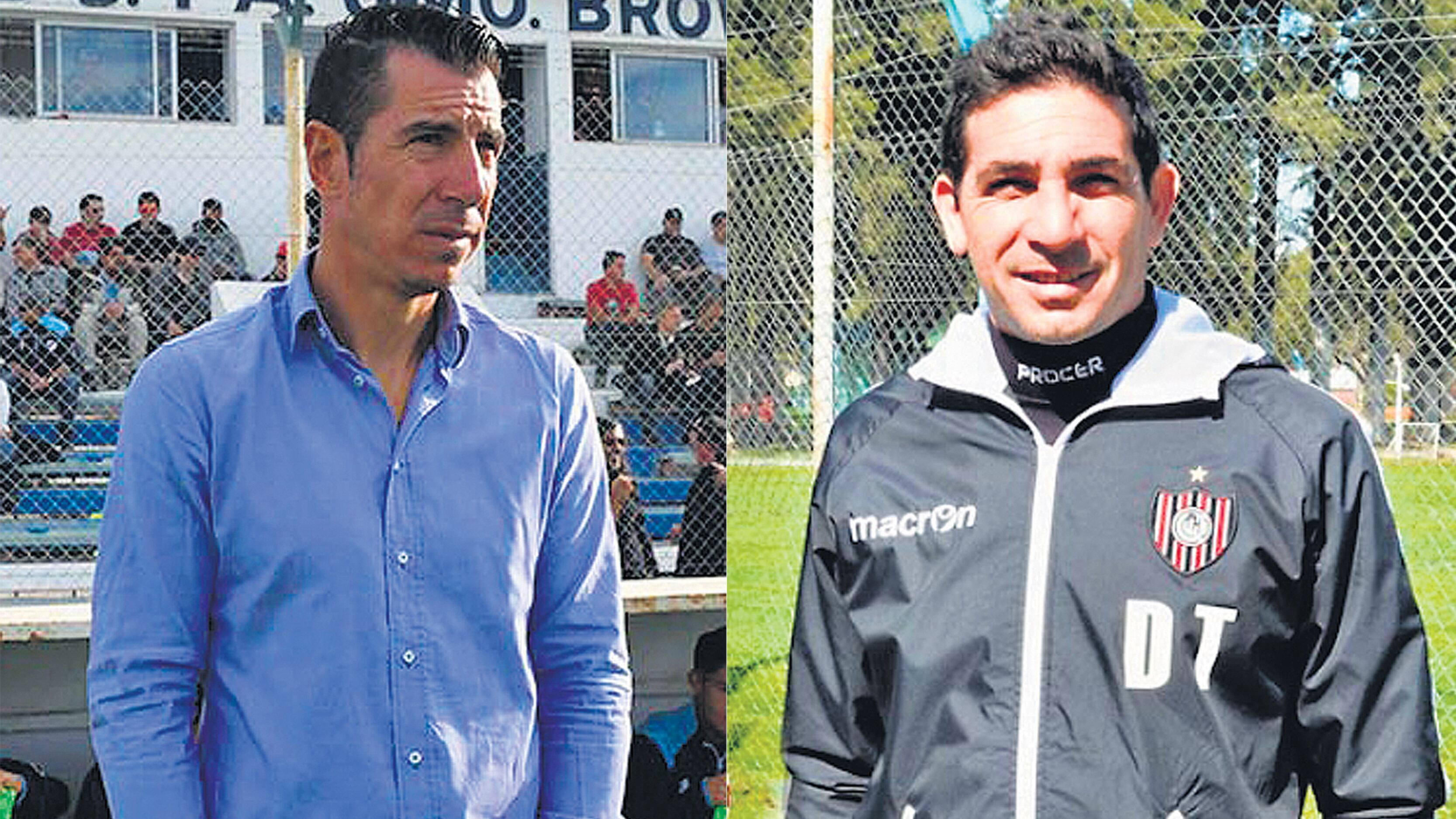 Técnicos en pugna: Gastón Esmerado (Brown) y Walter Coyete (Chacarita).