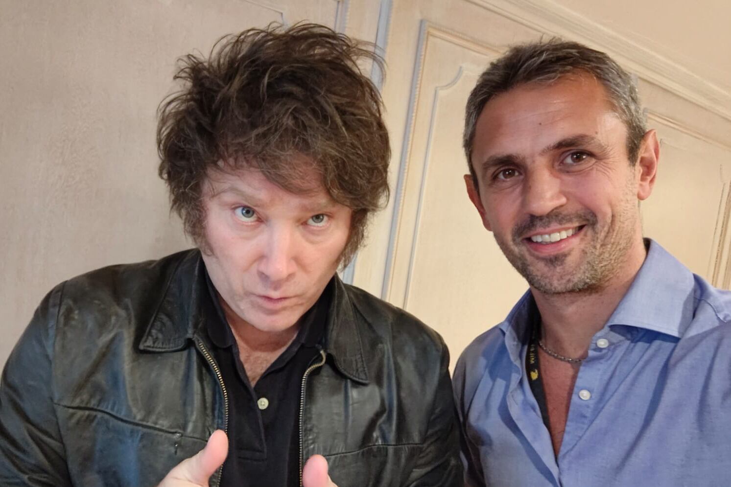 El presidente Javier Milei junto al titular de la Cámara baja, Martín Menem.