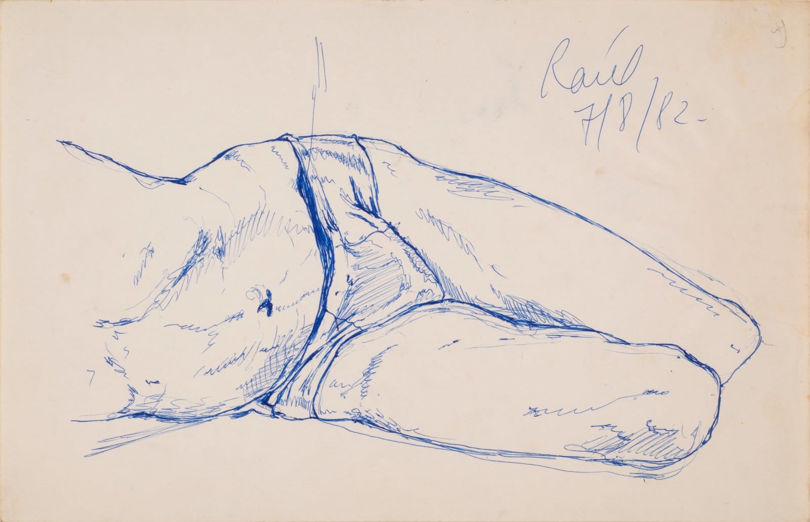 "Raúl, 7 de agosto de 1982".
Bolígrafo sobre papel.