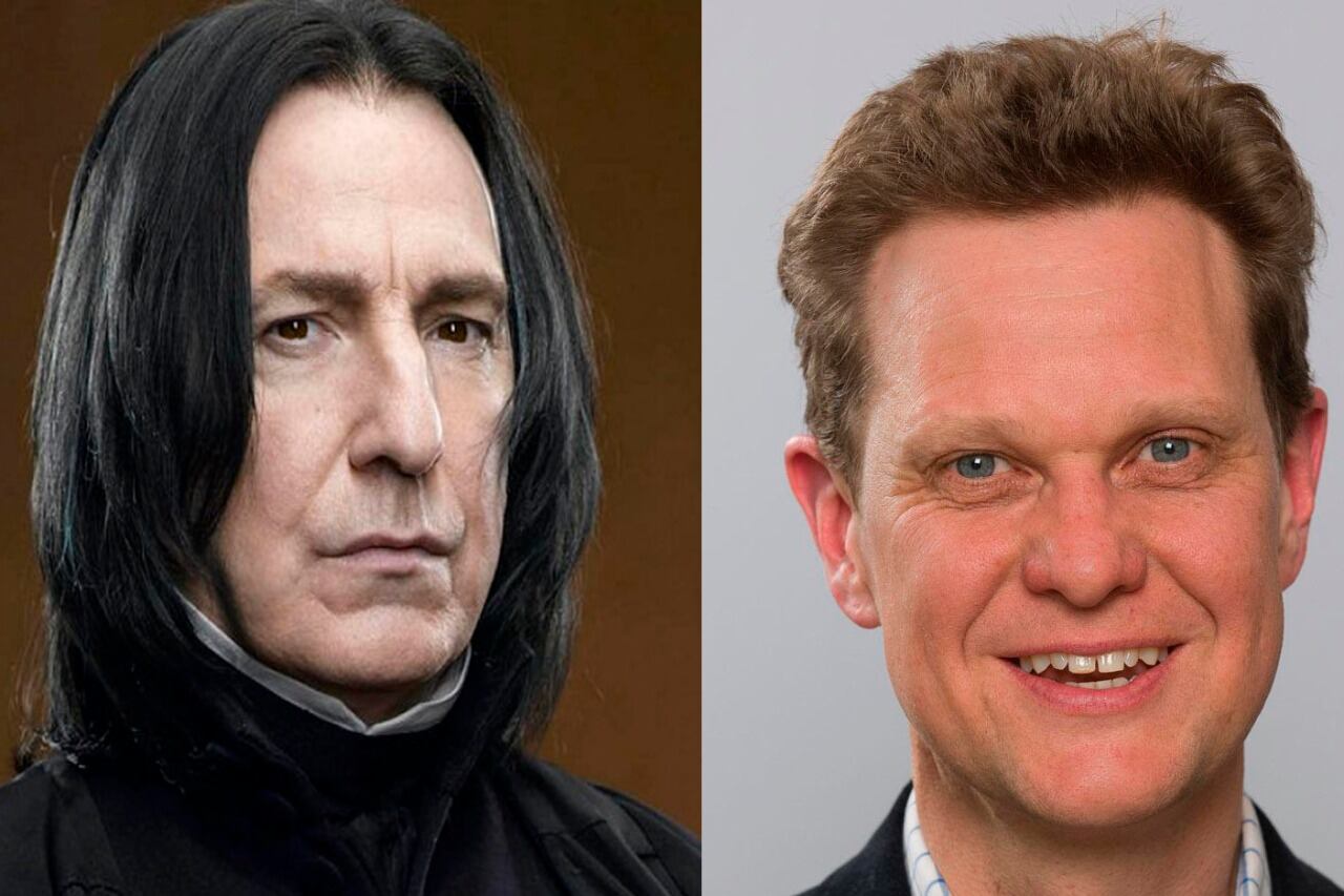 El pofesor Snape, a la izquierda. Y también a la derecha. 