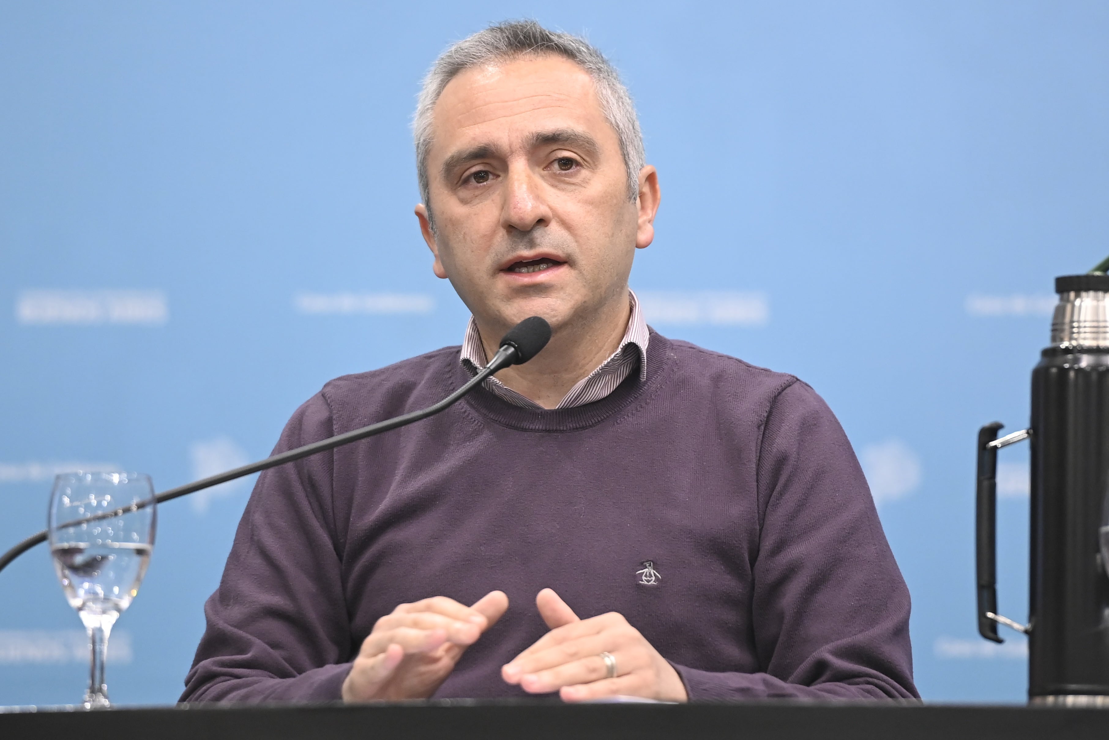 Andrés Larroque durante su conferencia del lunes. 