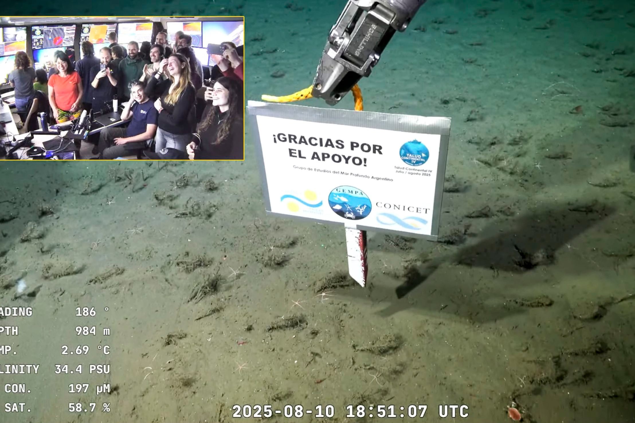 La expedición del Conicet tuvo su última transmisión desde el fondo submarino de Mar del Plata