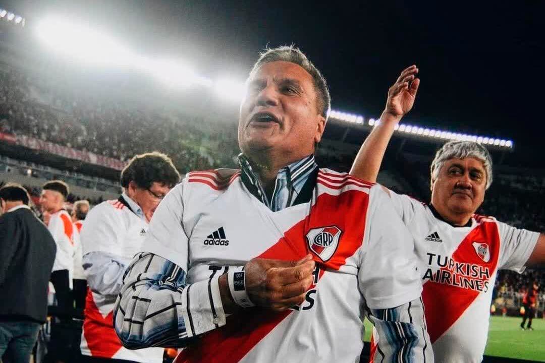Héctor Enrique, a principios de mes en el homenaje a los campeones intercontinentales del River del '86