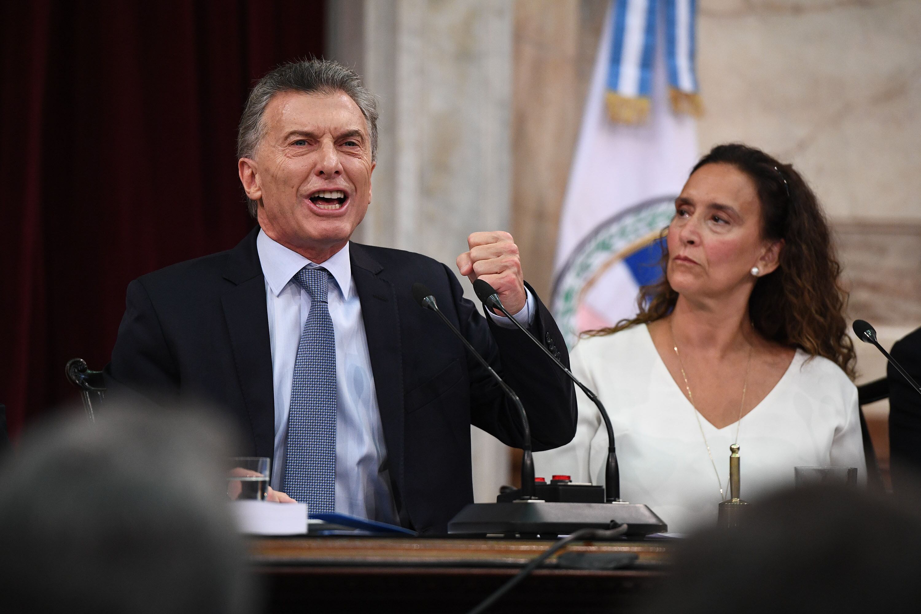 Mauricio Macri, enfático, en la apertura de sesiones del Congreso de 2019.
