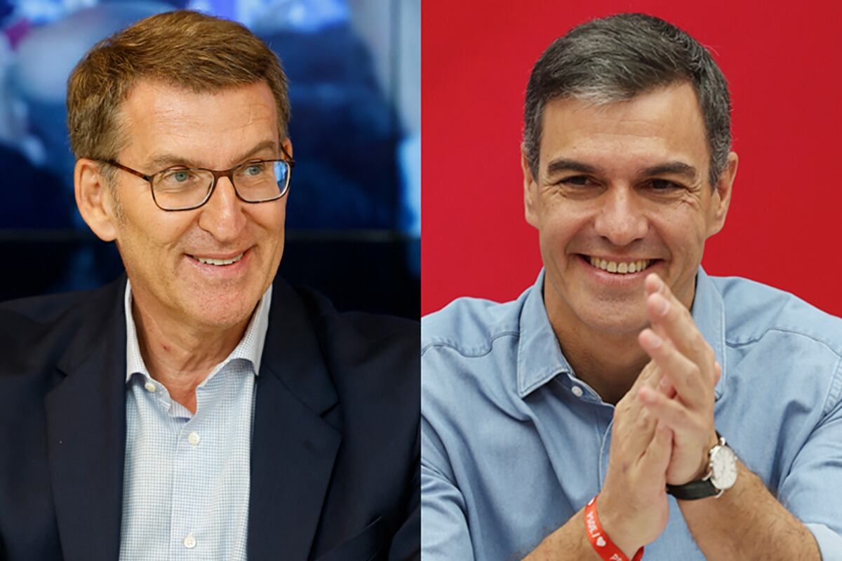 Alberto Núñez Feijóo y Pedro Sánchez pugnan por la presidencia.