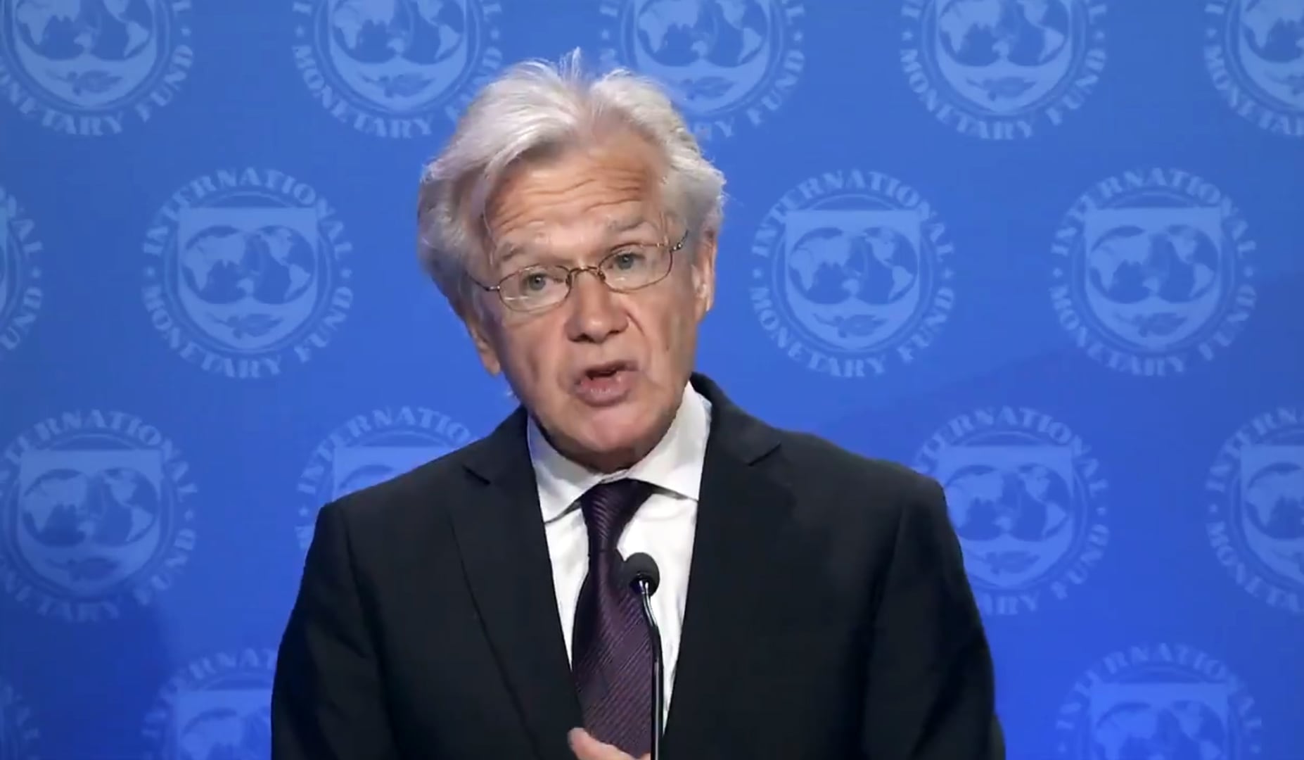Gerry Rice, vocero del FMI. El organismo no interviene en la negociación, pero la alienta.
