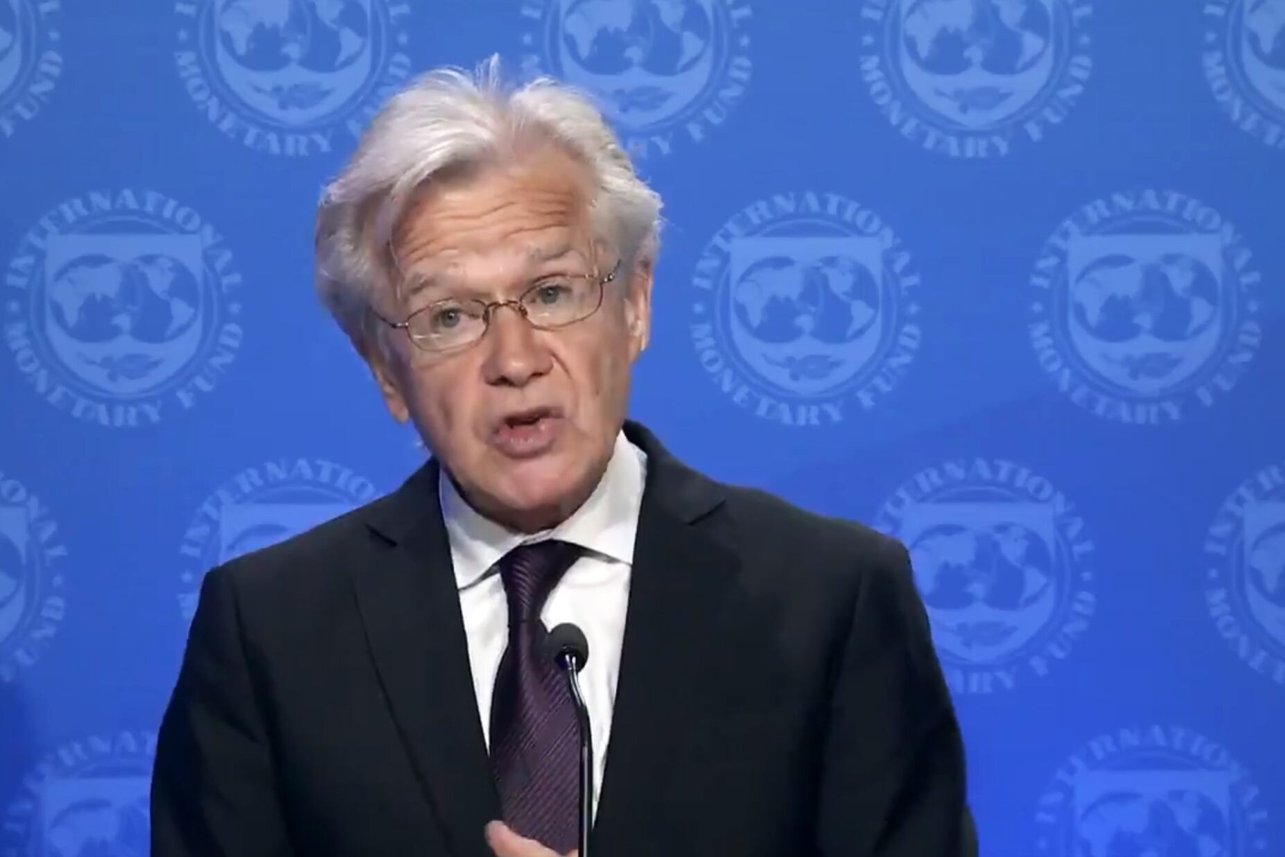 Gerry Rice, vocero del FMI. El organismo no interviene en la negociación, pero la alienta.