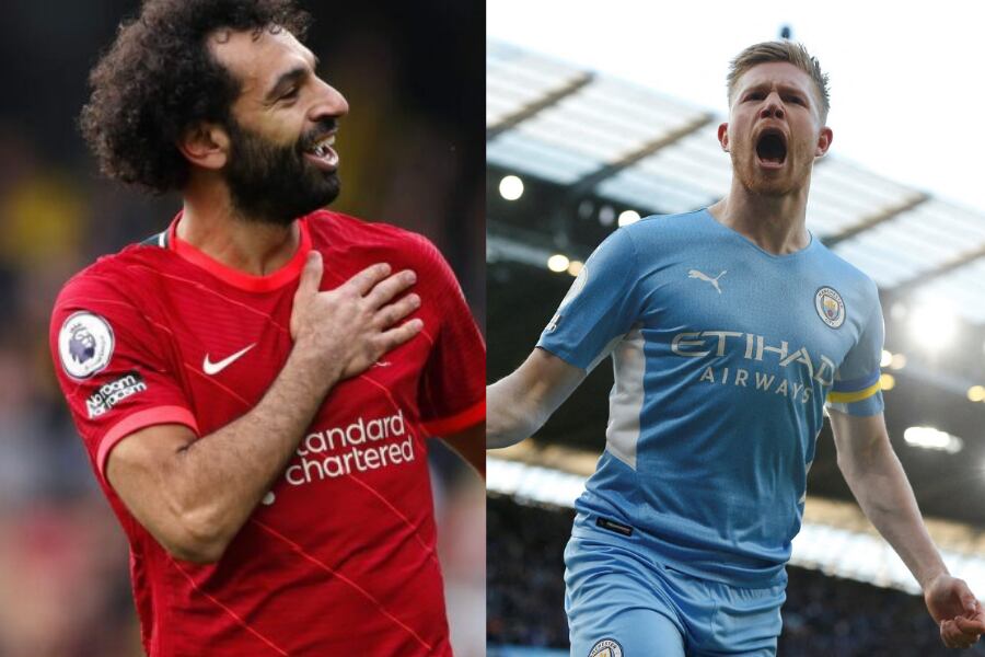 Mohamed Salah y Kevin de Bruyne, las estrellas del Liverpool y del Manchester City. 
