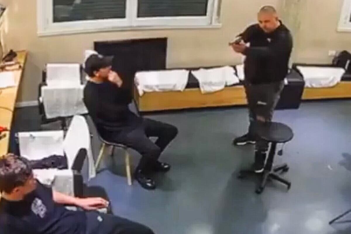 La imagen del momento en que Abel Guzmán le disparó a Germán Medina.