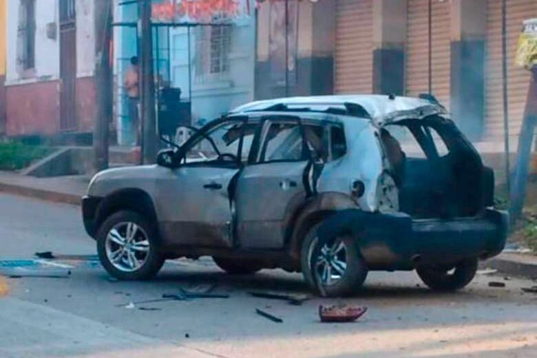 El atentado con coche bomba en Jamundí.