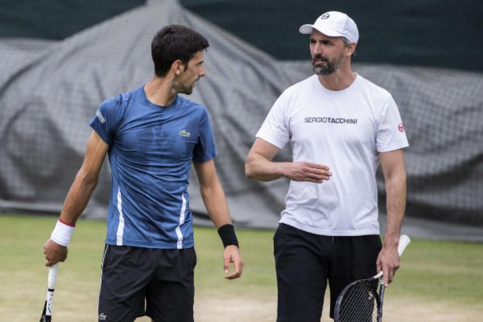 Djokovic junto a Ivanisevic.