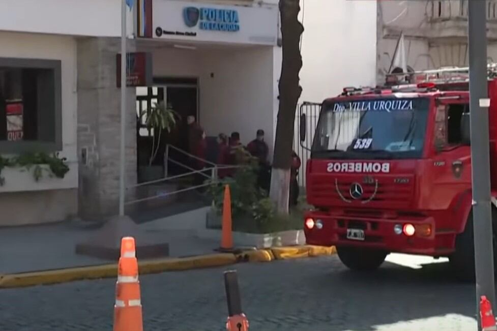 El intento de motin en una comisaría de Villa Urquiza fue rápidamente controlado (Captura C5N).