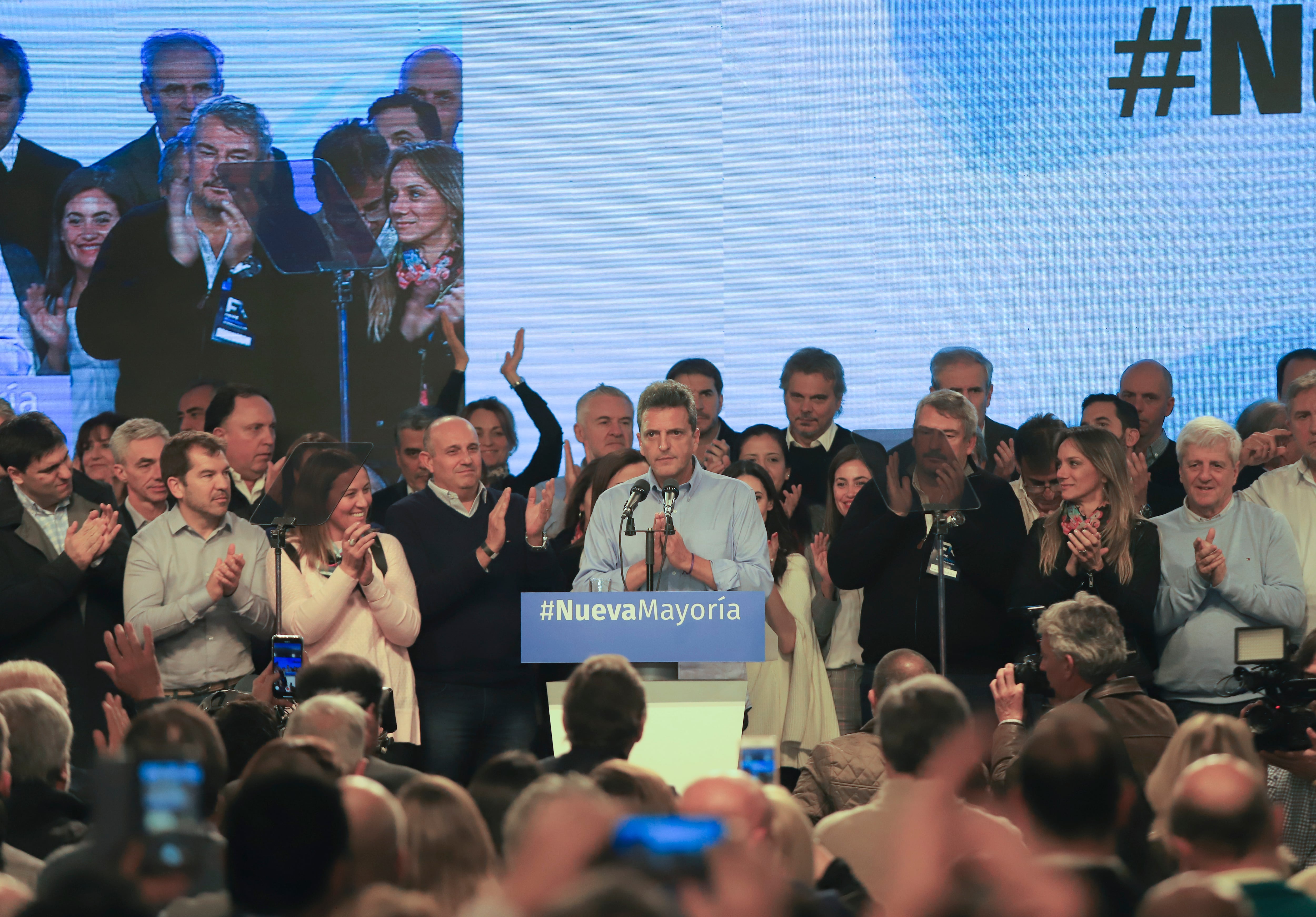 Sergio Massa, durante el Congreso del Frente Renovador de la última semana.