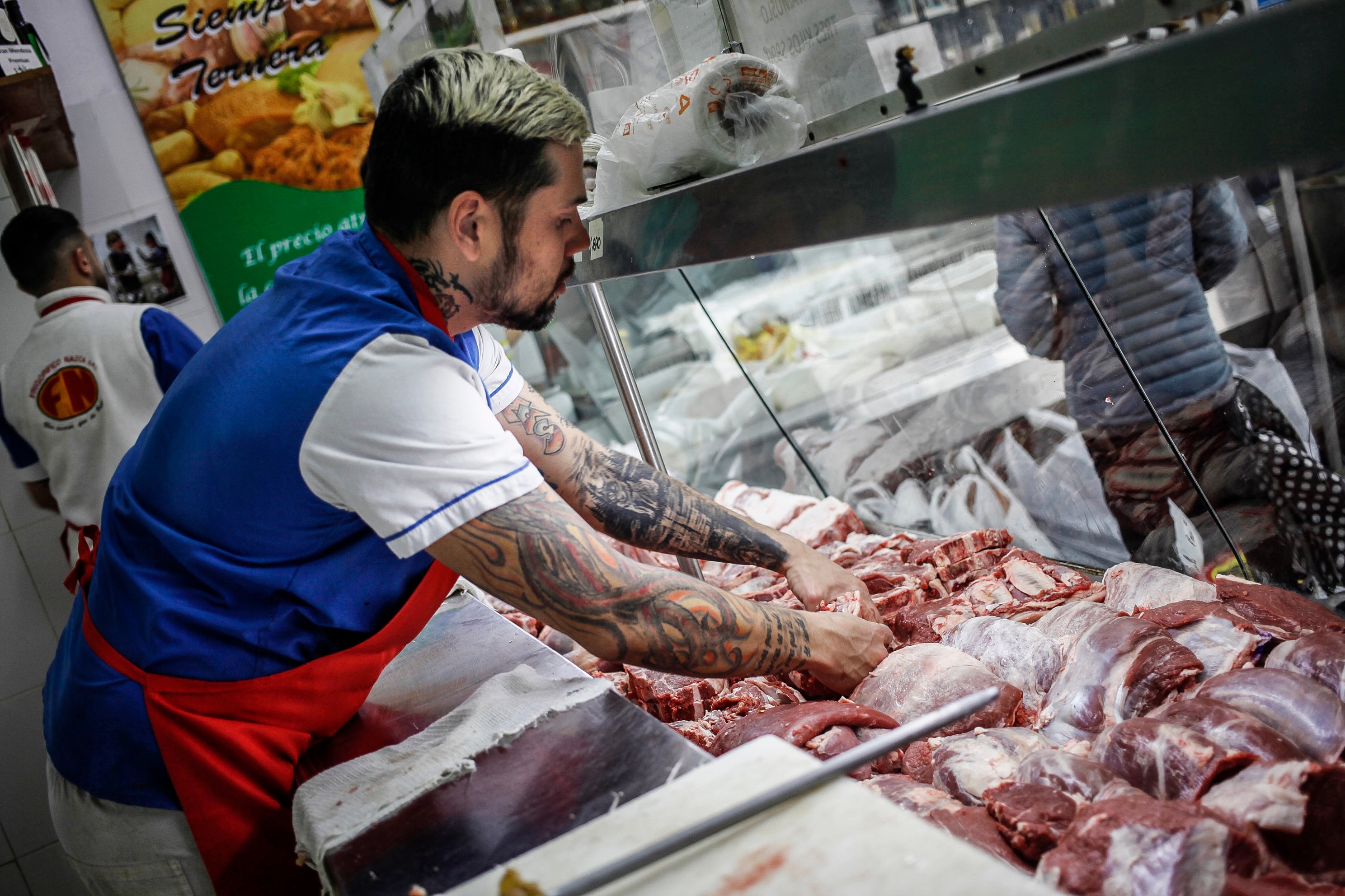 La carne fue uno de los productos que traccionó al alza el índice.