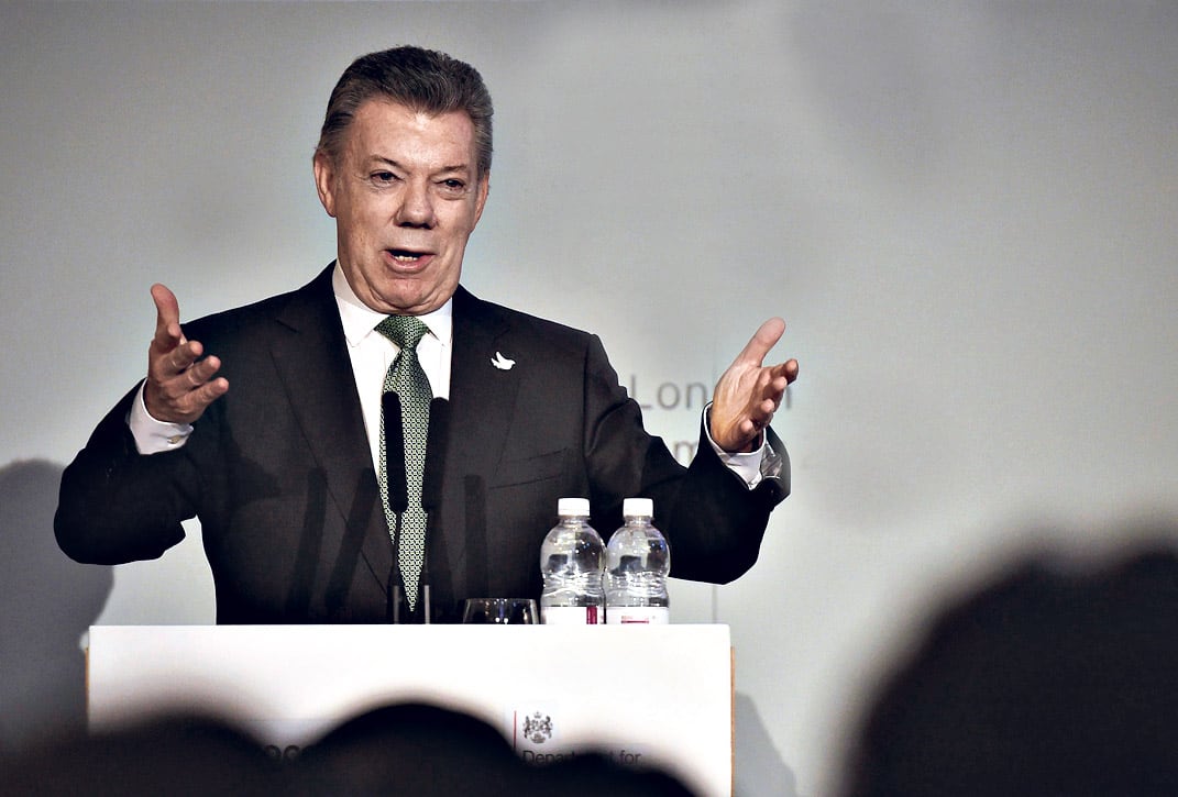 Presidente Santos, con problemas de salud.