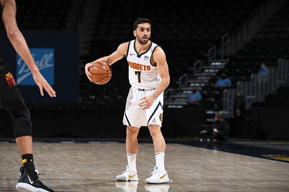 Campazzo, con minutos importantes en Denver en los últimos partidos.