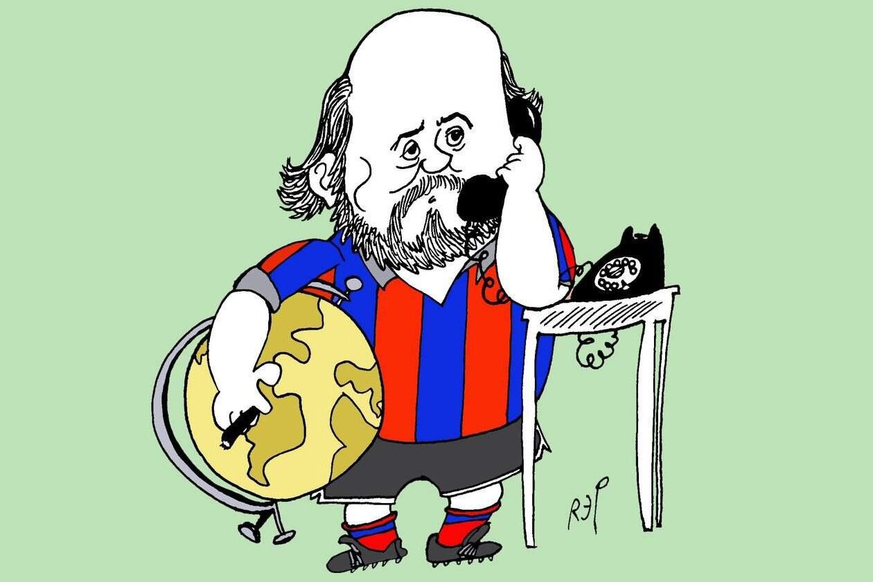 El "Gordo" Soriano, siempre pegado al teléfono cuando no podía estar junto a San Lorenzo. Como durante su exilio de la dictadura, para saber si zafaban del descenso en el '82