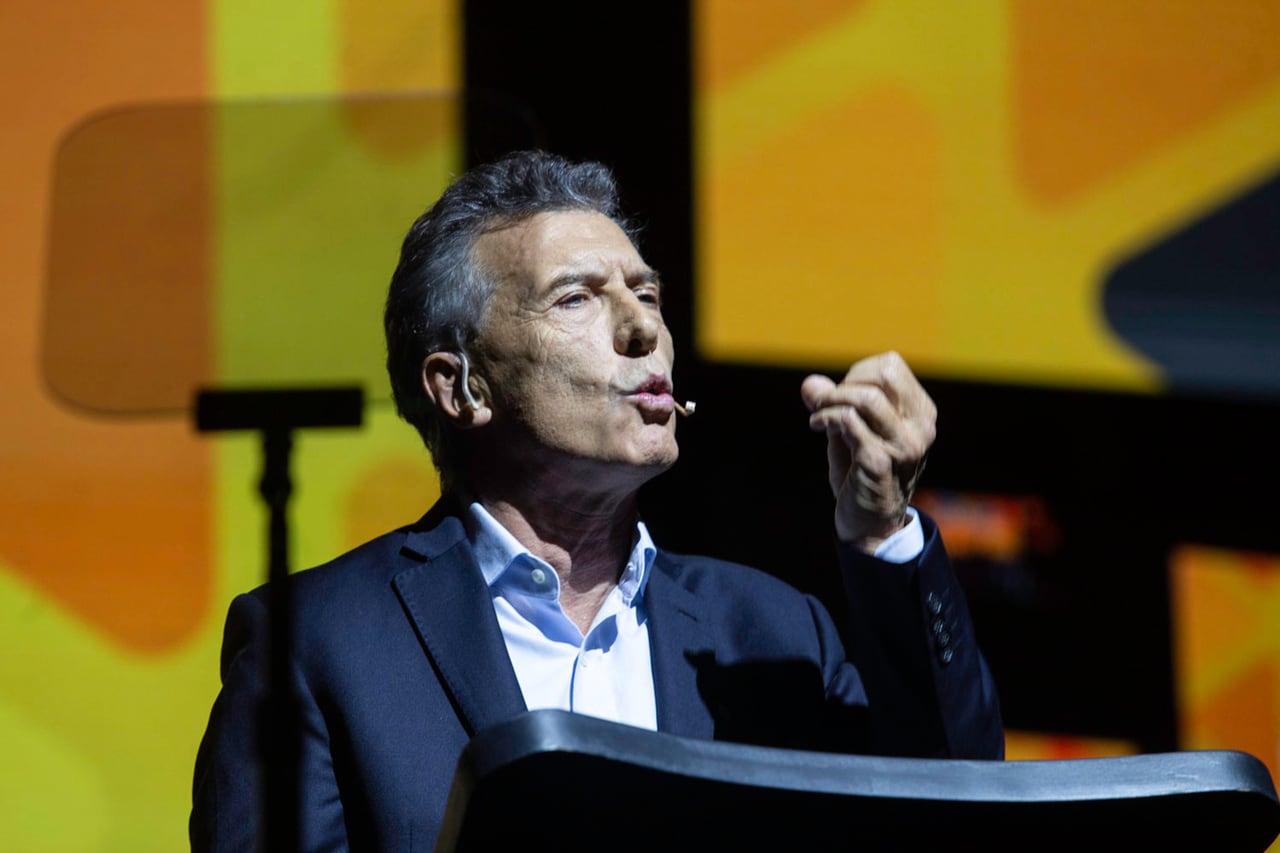 Macri, durante el acto del PRO de este viernes. 