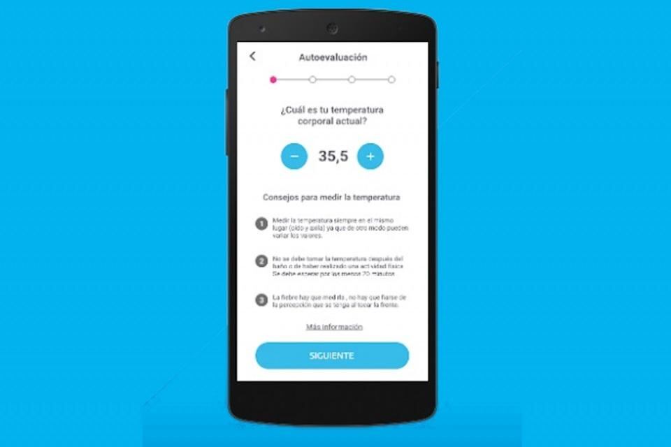 La app permite hacer la autoevaluación. 
