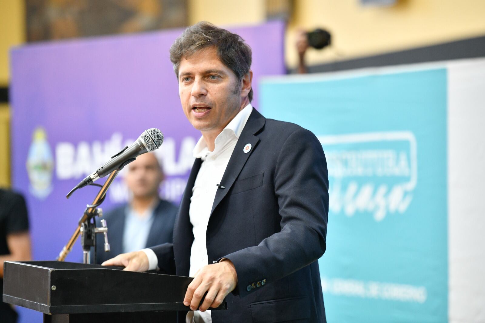 Axel Kicillof recorrió ayer las obras en Bahía Blanca.