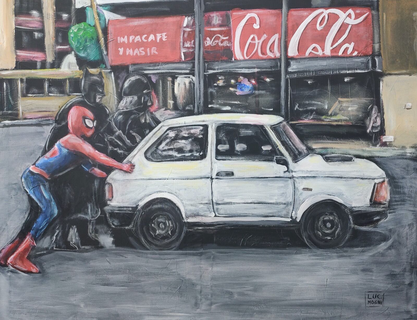 Una de las obras expuestas, del artista Luc Mogni. 