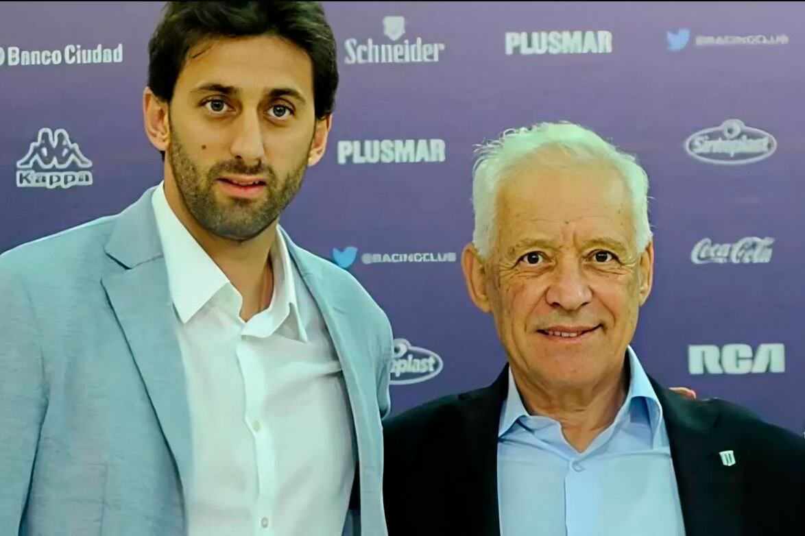 Milito y Blanco, en otra época. Ahora van enfrentados.