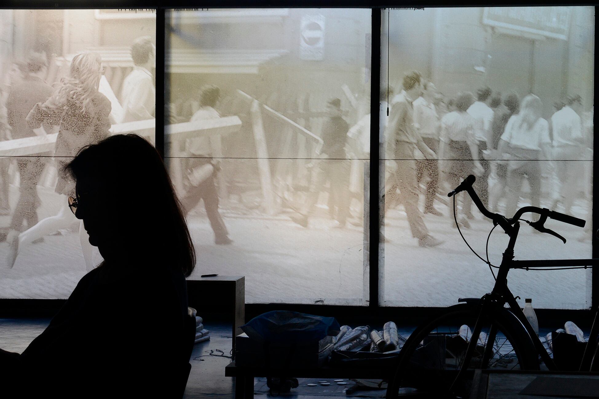 La artista en la muestra Revolucionistas, rebeliones y feminismos.