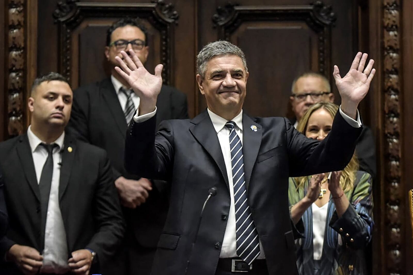 Macri, durante su asunción al frente de la Ciudad. 