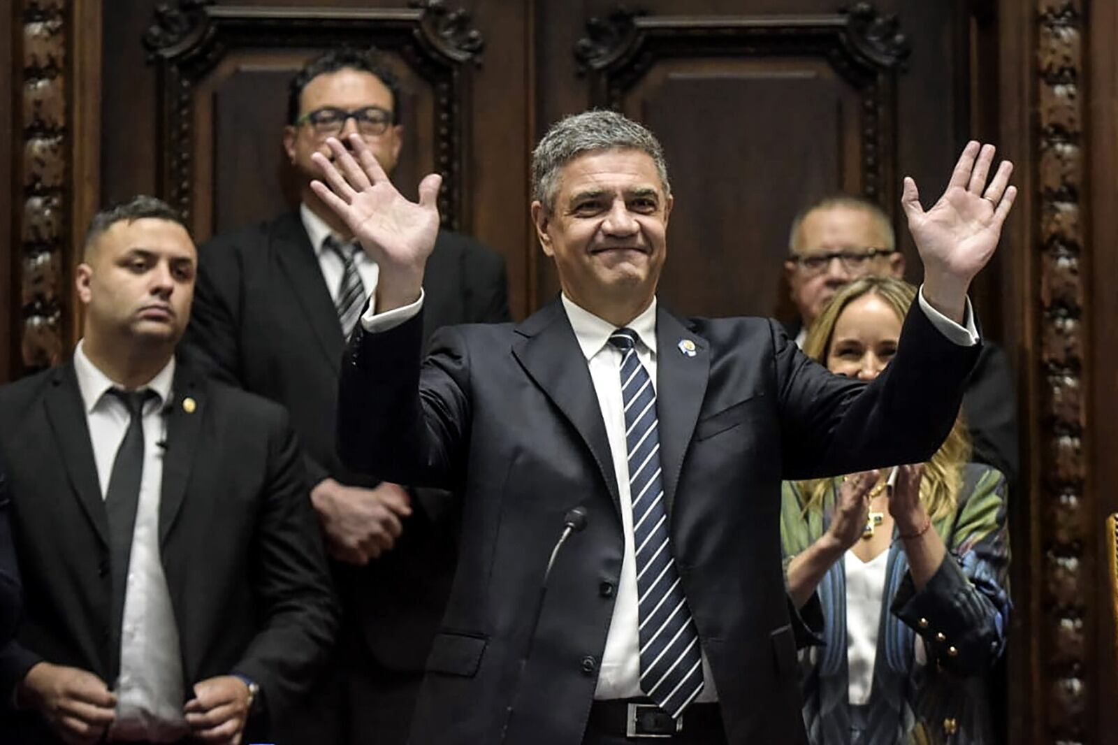 Macri, durante su asunción al frente de la Ciudad.