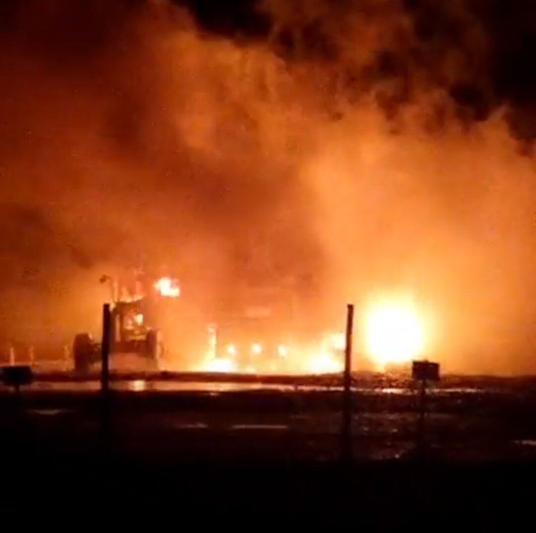 Ataque incendiario en Angol, La Araucanía / Twitter Asociación para la Paz y Reconciliación en La Araucanía