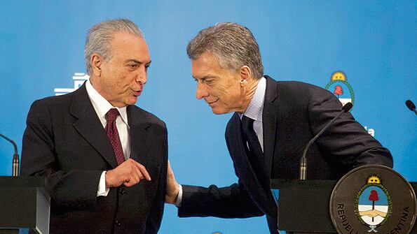 Macri-Temer, fórmula óptima para el acuerdo, pero Brasil no se animó a tanto.