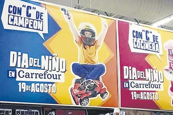 En agosto de 2018, una cadena de supermercados debió retirar por machista la campaña para el Día del Niño.