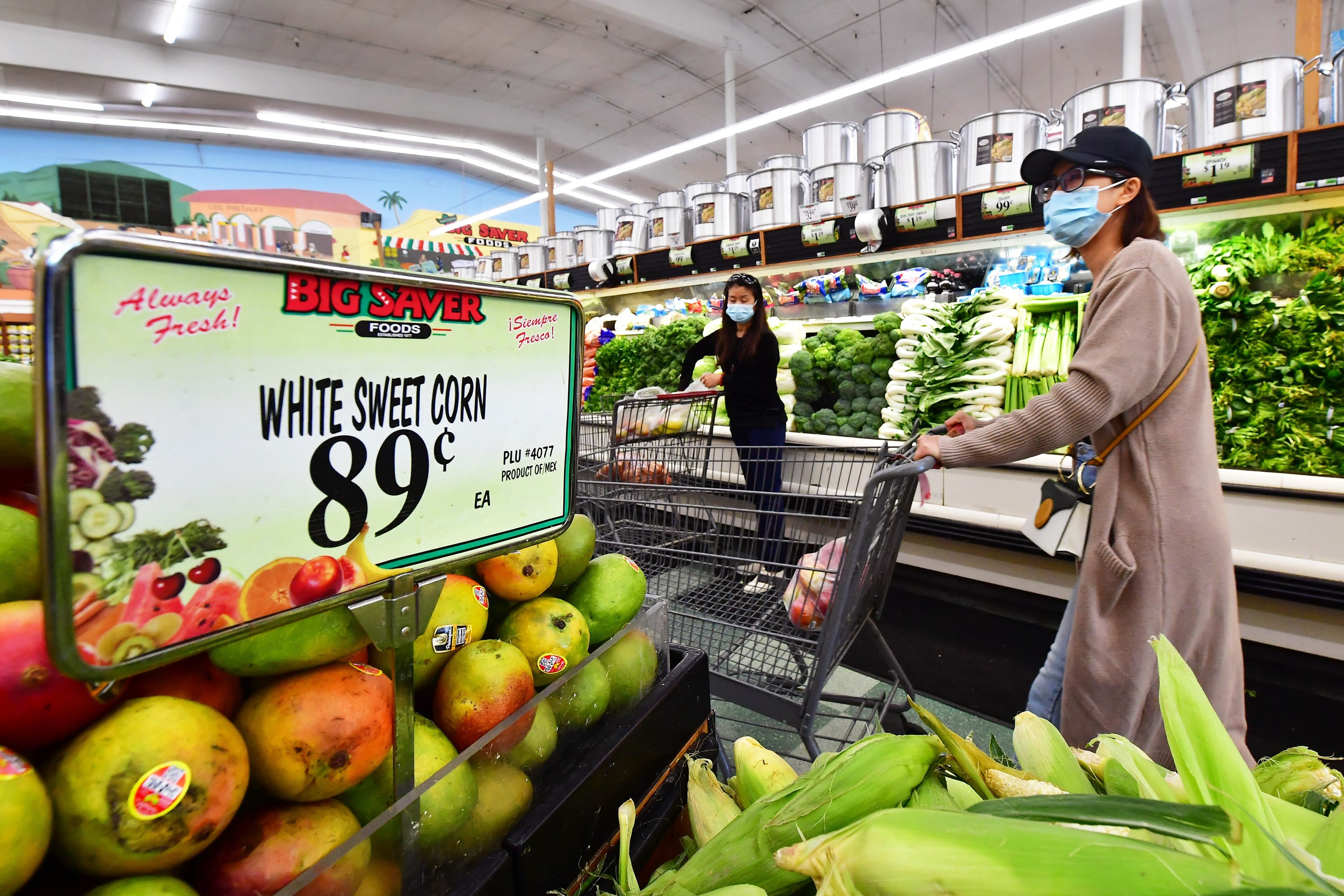 En Estados Unidos, uno de los rubros que más subió fueron los alimentos (Foto: AFP).