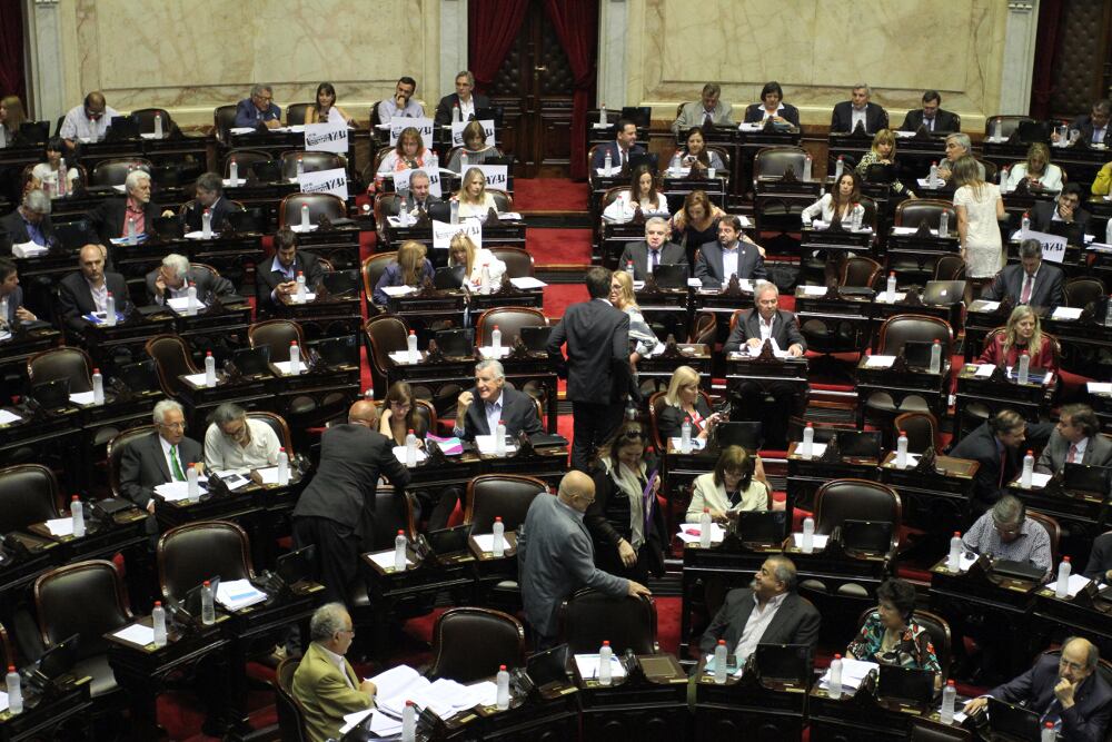 El bloque del Frente para la Victoria en Diputados.
