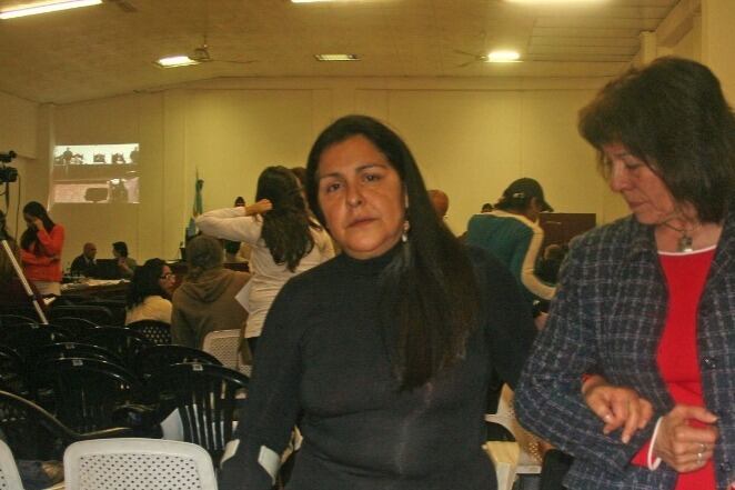 Al término de su testimonio en el primer juicio de lesa humanidad en Jujuy