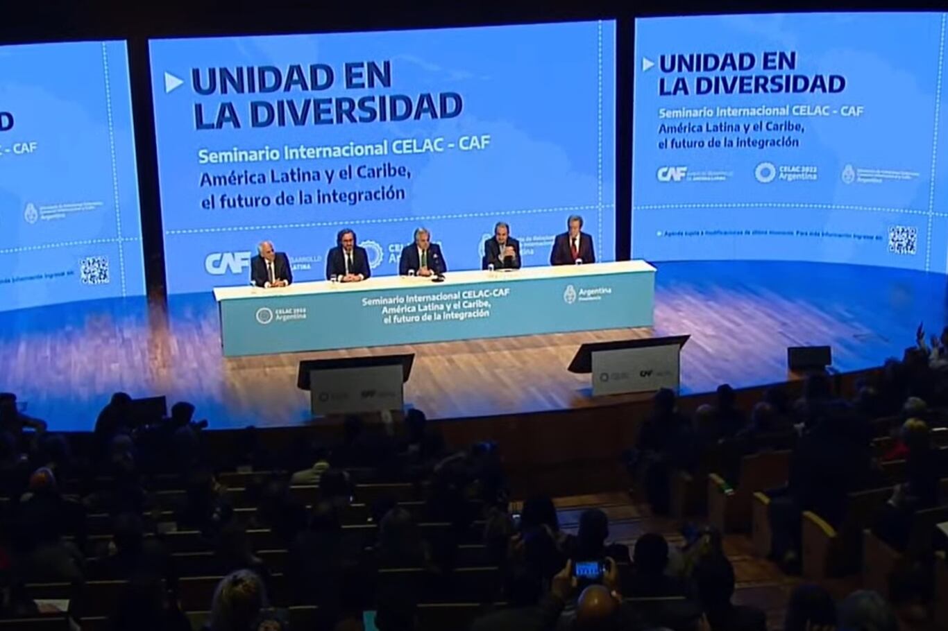Evento de cierre del seminario “Unidad en la diversidad, América Latina y el Caribe, el futuro de la integración” / Captura de video