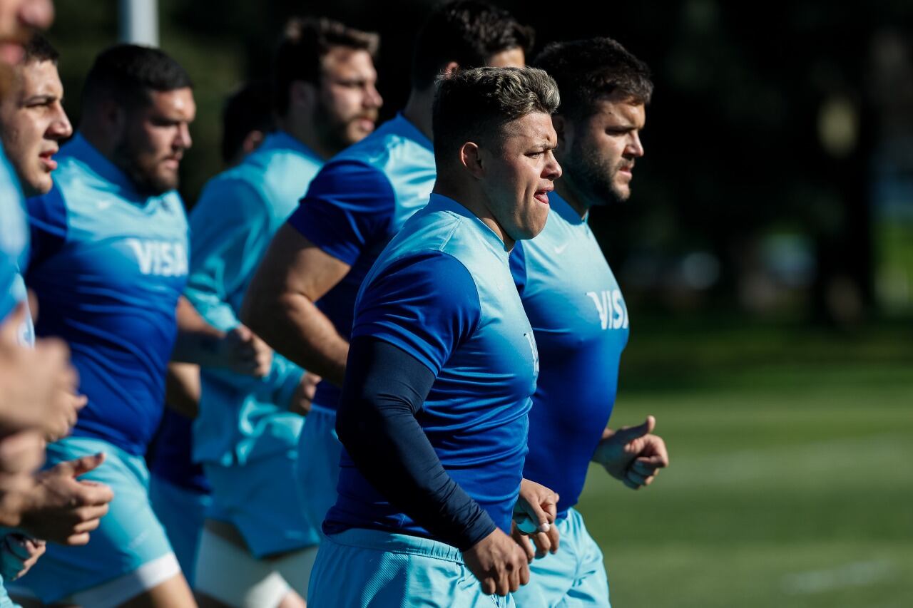 Los Pumas durante la preparación en Nueva Zelanda para el enfrentamiento con los All Blacks.