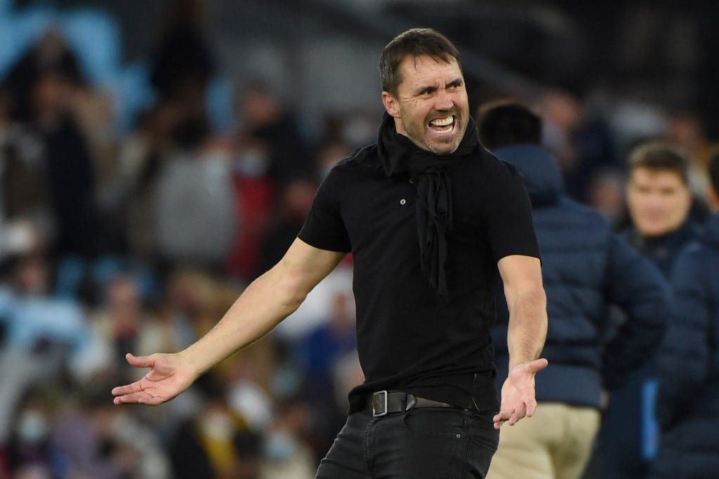 El Chacho Coudet festeja tras la remontada de los suyos