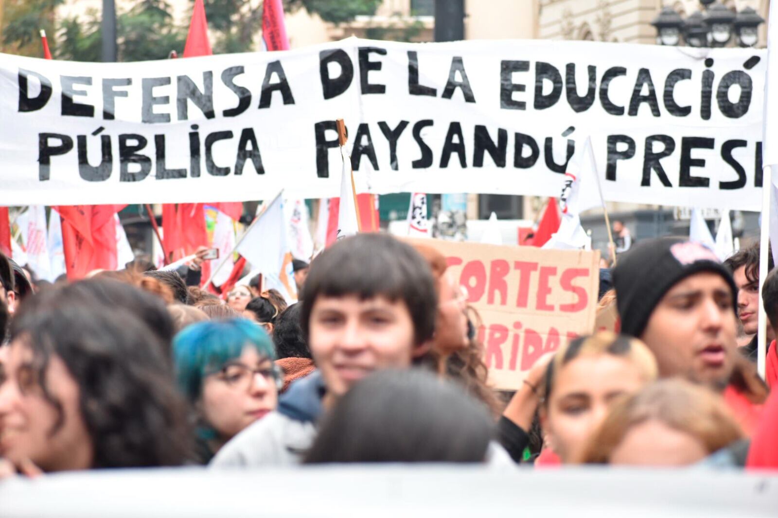 El paro movilizó a miles de docentes y estudiantes.