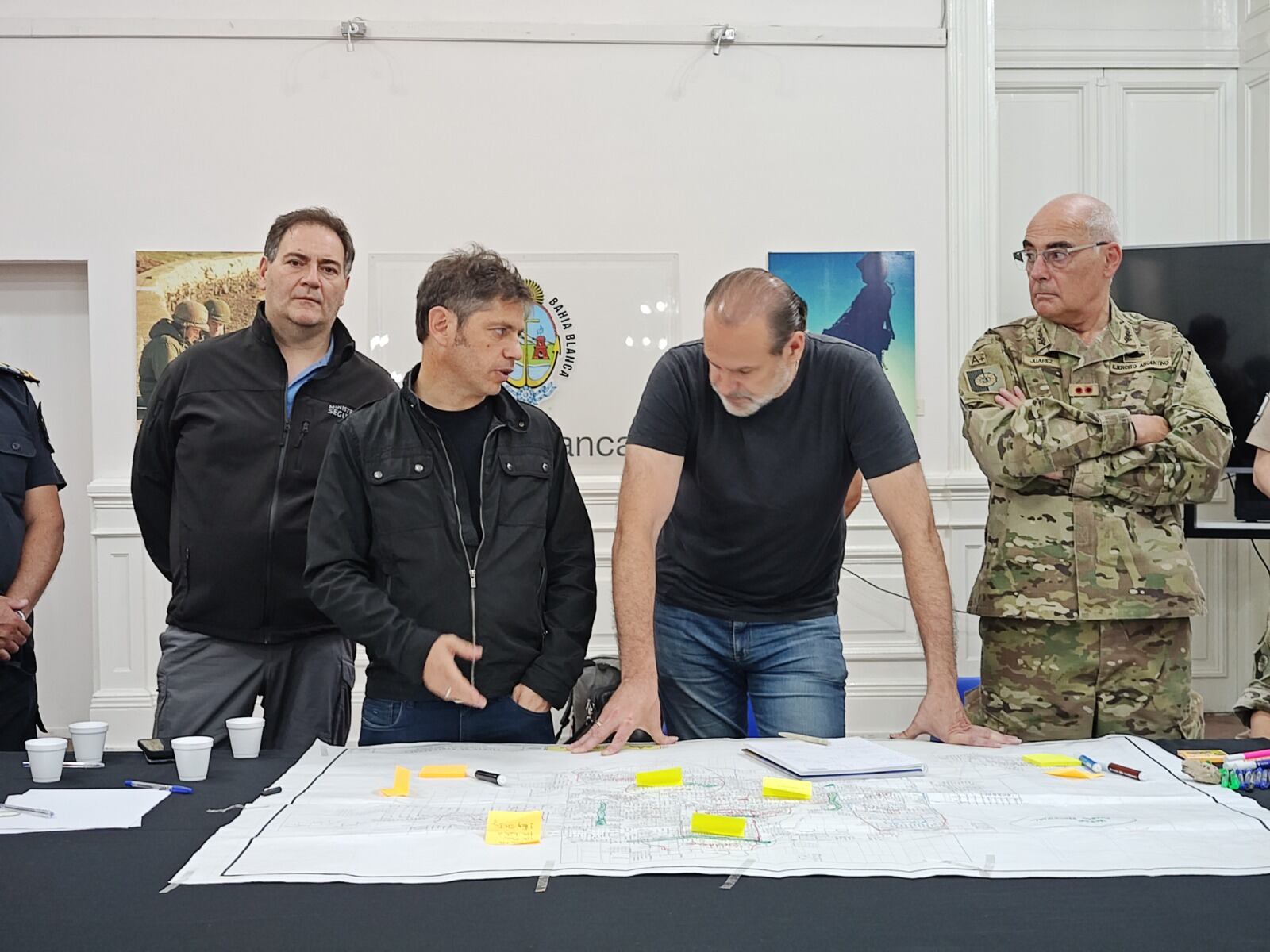 Kicillof viajó a Bahía Blanca para encabezar el comité de crisis. Foto: Provincia de Buenos Aires