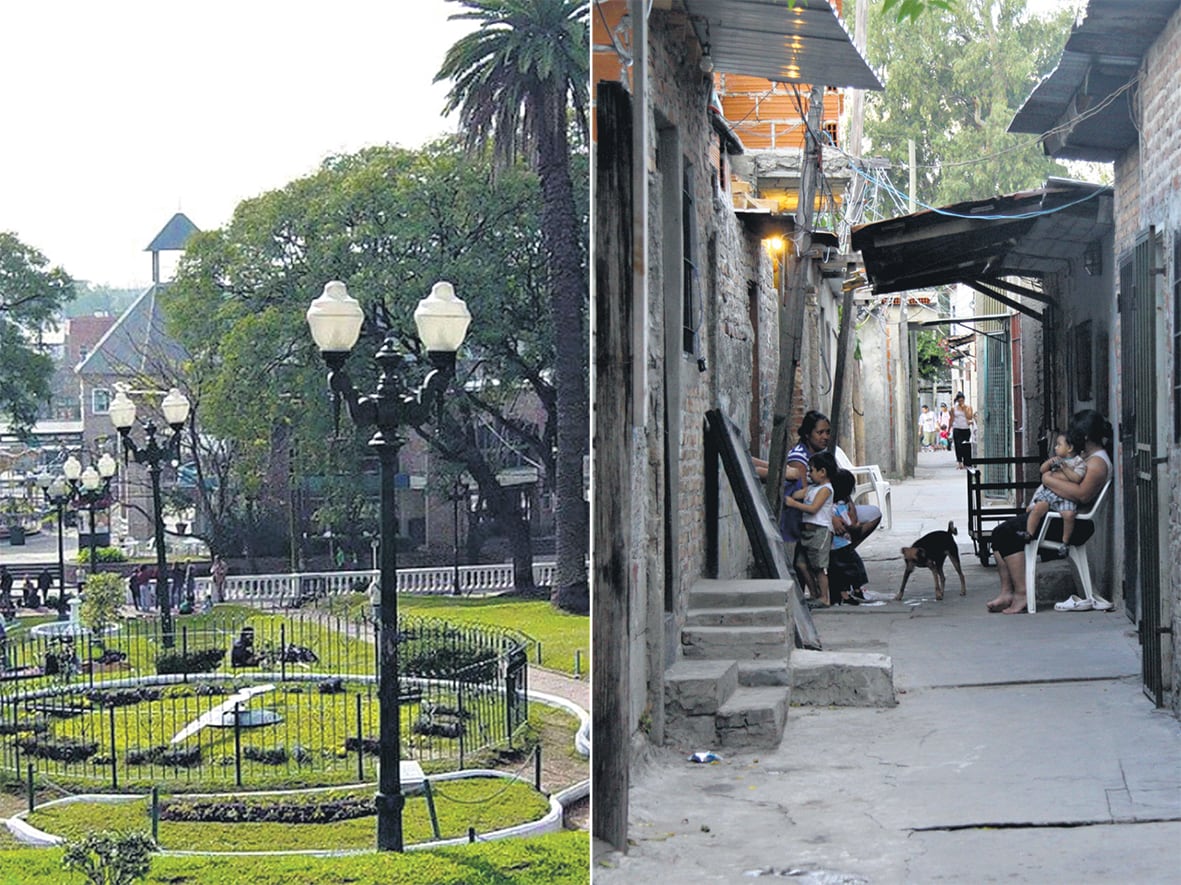 Plaza del partido de San Isidro; calle de la localidad de Ciudad Evita, en La Matanza.
