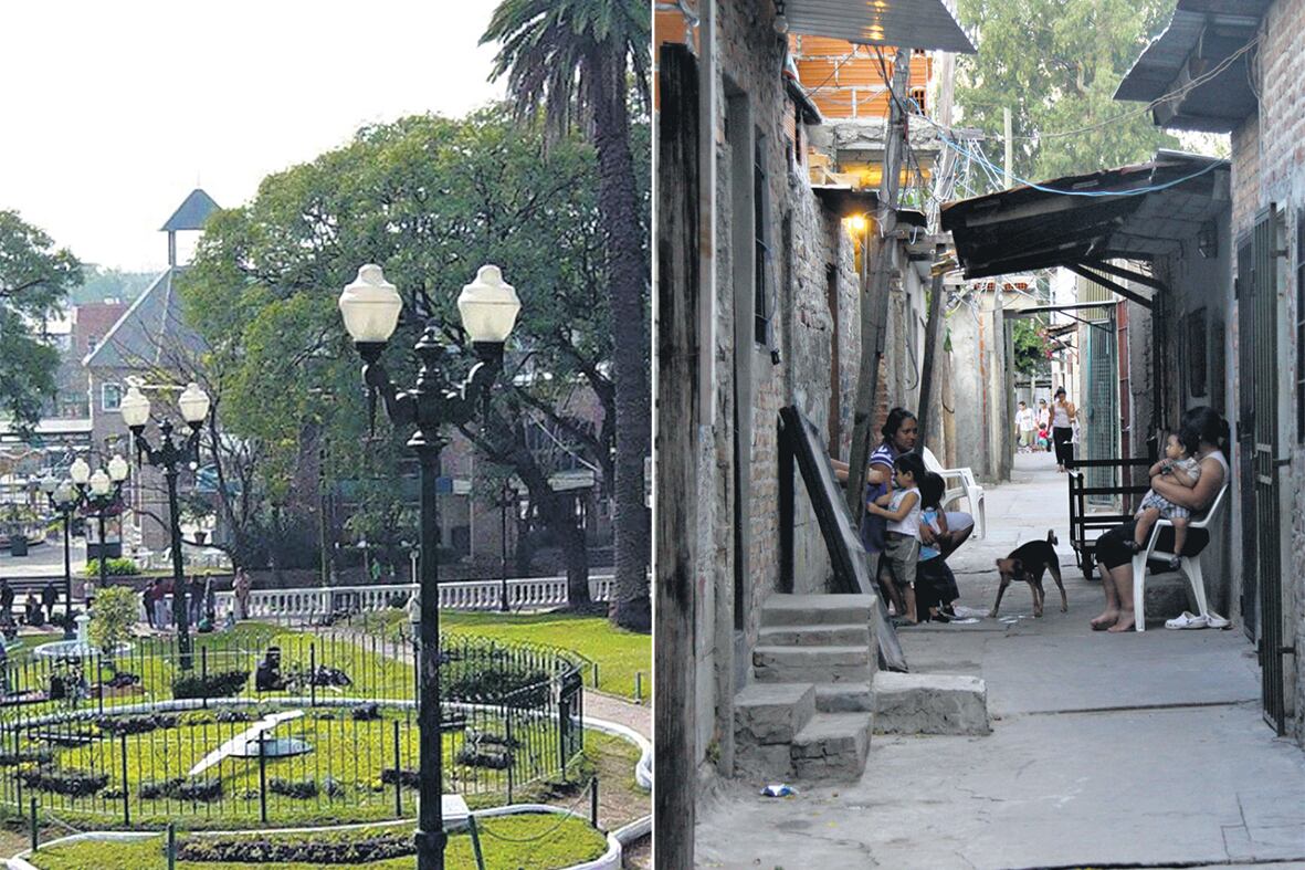 Plaza del partido de San Isidro; calle de la localidad de Ciudad Evita, en La Matanza.