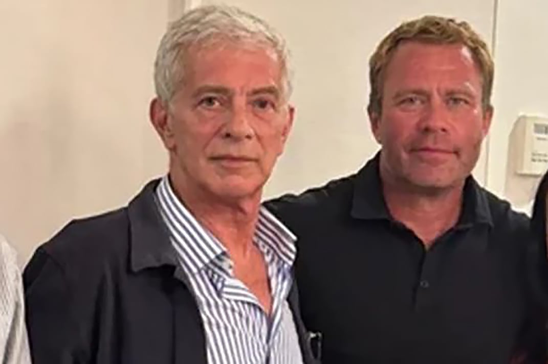 Mariano Cúneo Libarona junto con el exagente Tim Ballard en Estados Unidos.